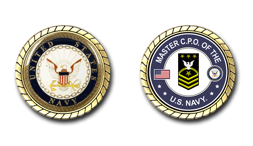 Master Chief Petty Officer of the Navy Challenge Coin Officially Licensed