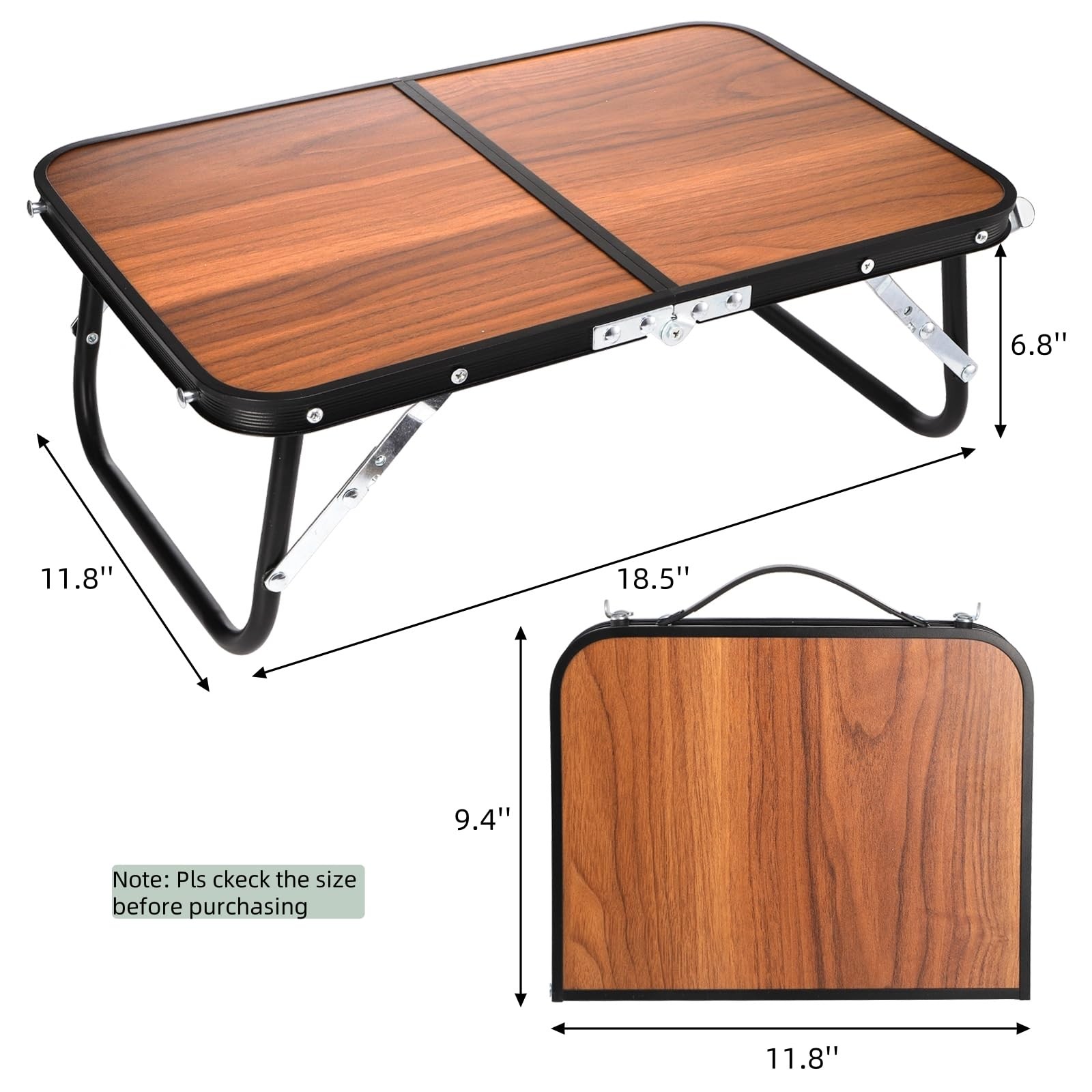 Folding Camping Table, Mini Portable Beach Table with Carry Handle, Ultraligh...