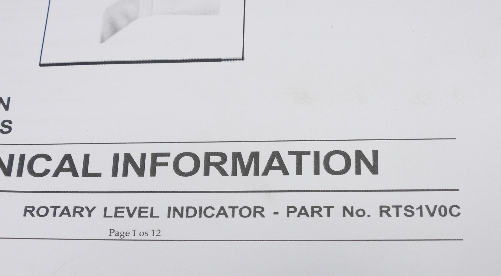 Rotosafe Level Indicator RTS1V0C 4B Components