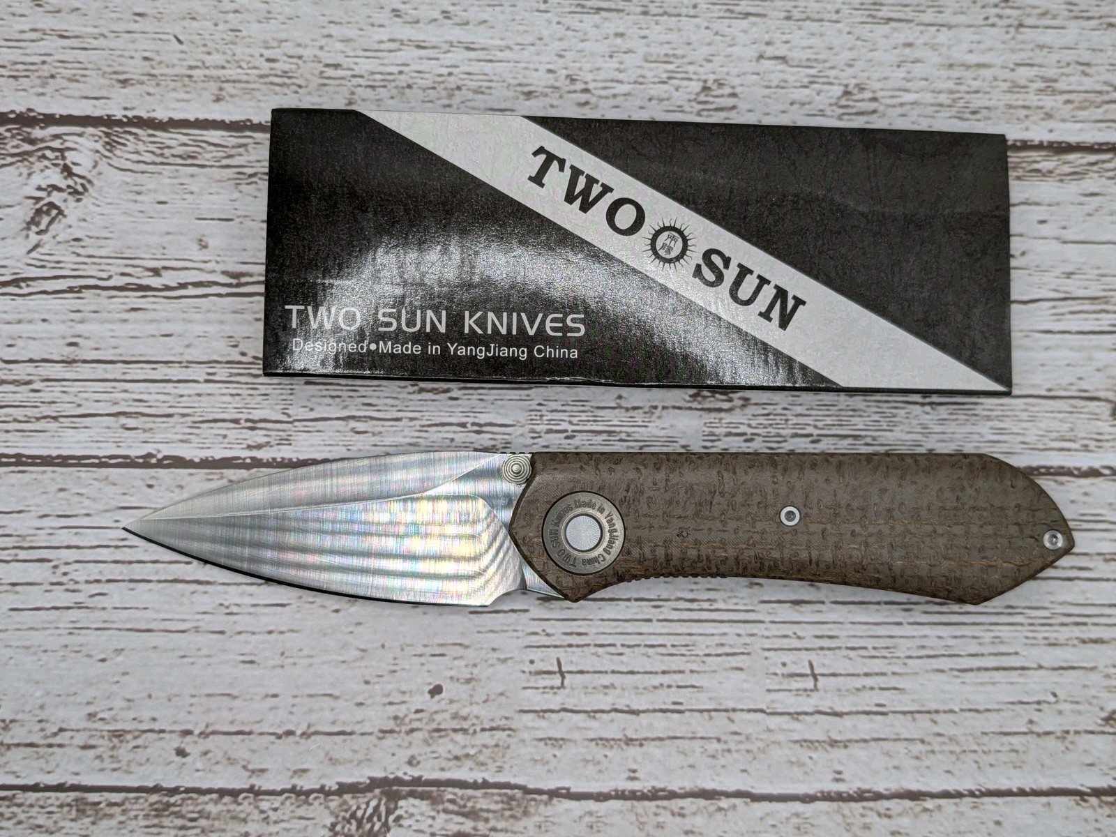Twosun TS334 Brown Micarta Satin 14c28n