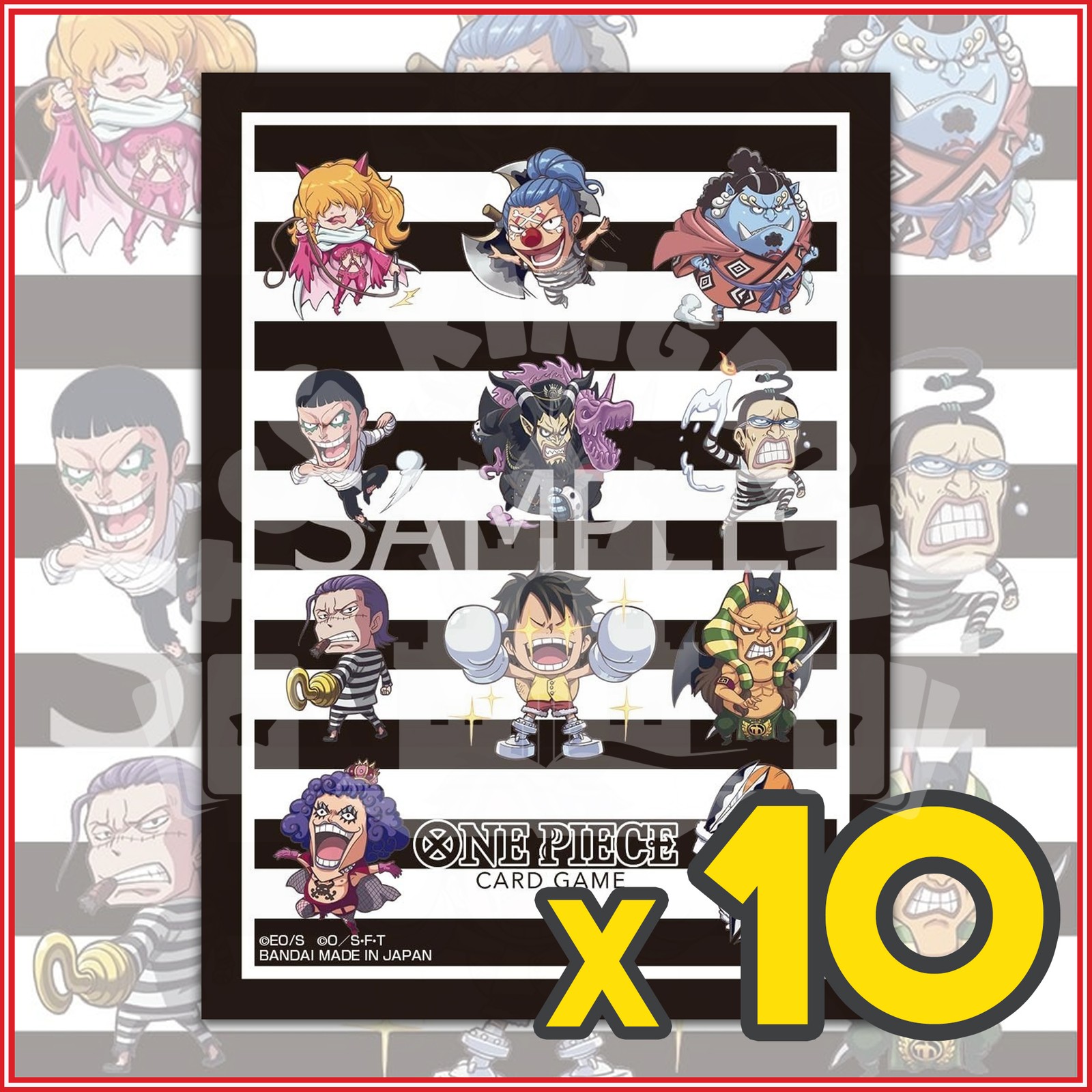 One Piece Card Game Impel Down Assortment 15 (10) Sleeves Official Bandai