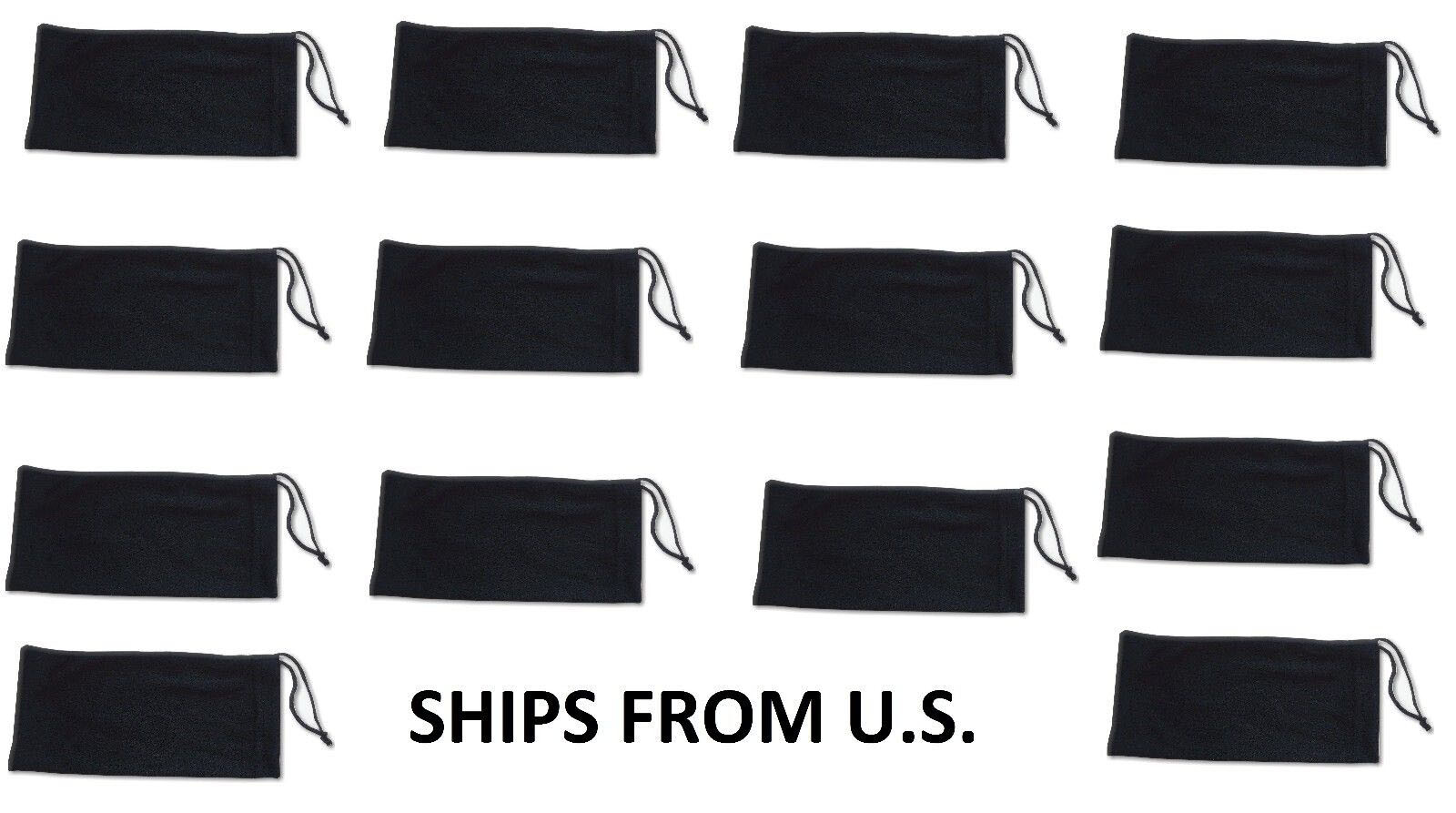 5 Universal Sunglasses Case Black Pouch Storage Bag Glasses Microfiber Sleeve