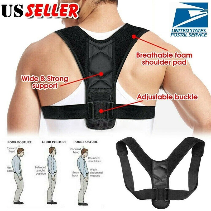 Adjustable Posture Corrector Back Brace Straightener Belt For Men Women