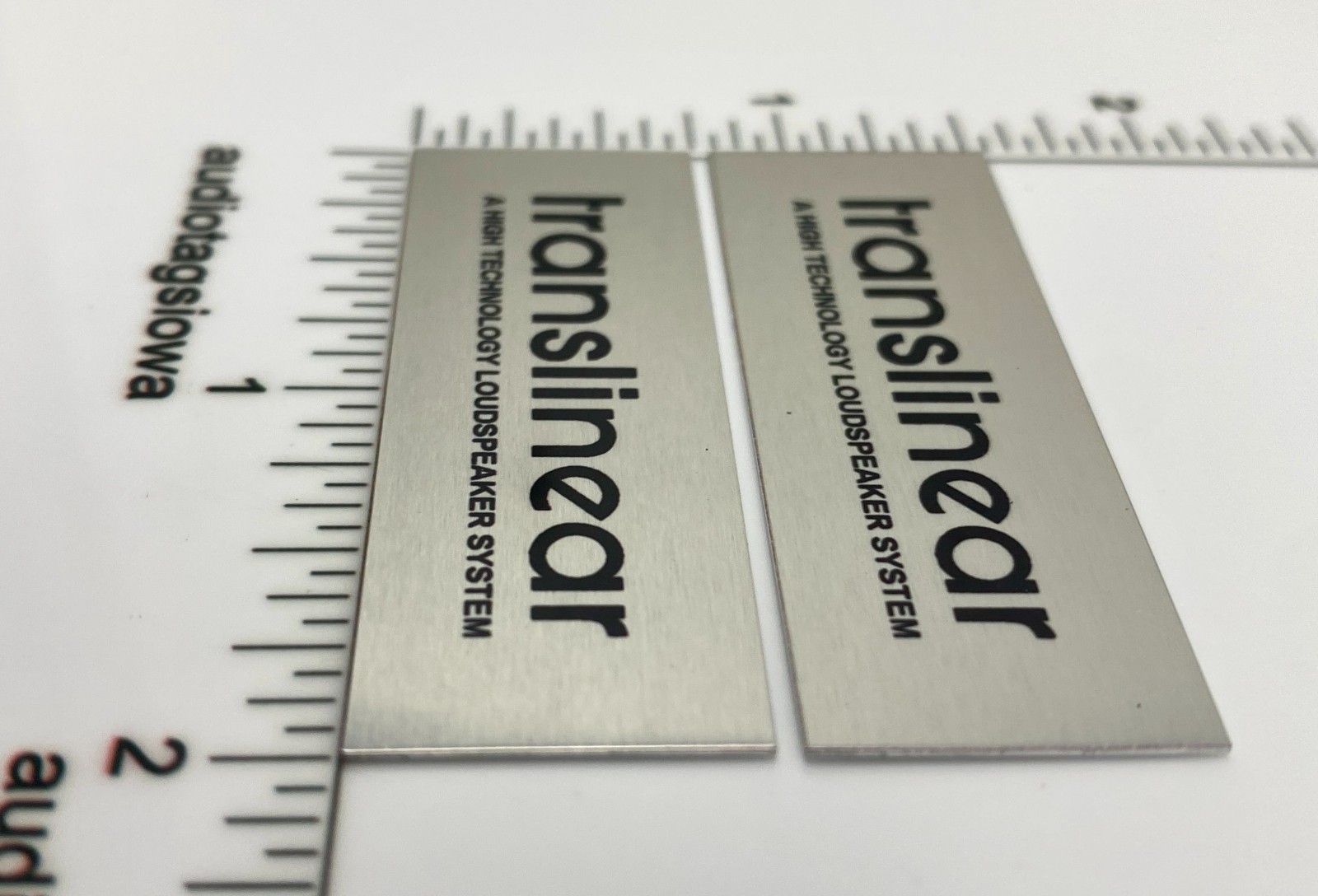 Translinear Speaker Badge Logo Emblem Custom PAIR Self Stick