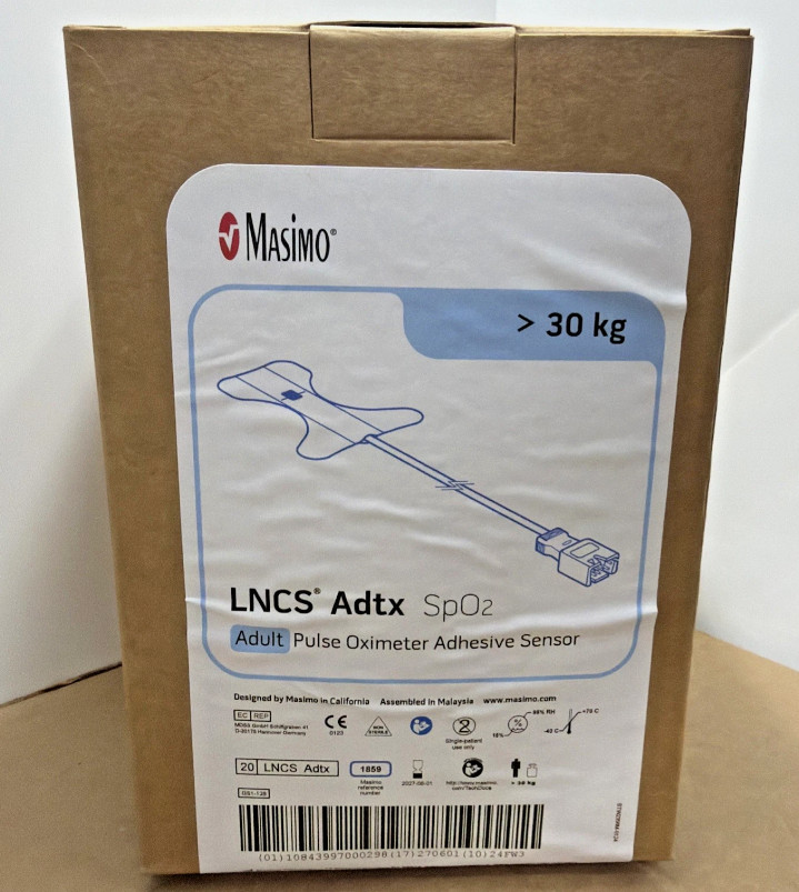 Masimo 1859 Adult Adtx  SpO2 Adhesive Sensor LNCS New Box of 20x