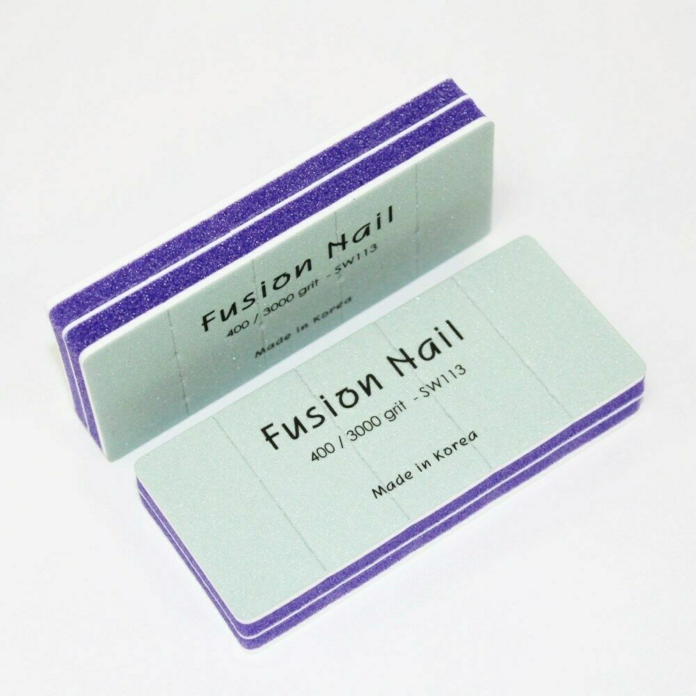 Fusion Nail 2 Sided Shining Buffer Block 400/3000 Grit-  Any choose