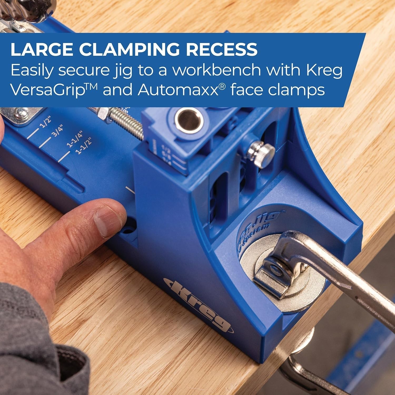Pocket Hole Jig - Adjustable, Versatile Jig for Strong Joints - Create Perfec...