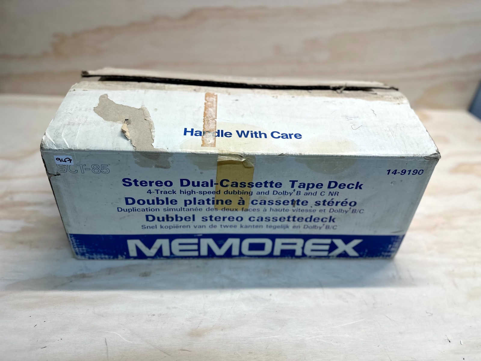 Boxed Memorex SCT-85 Cassette Deck High Speed Dubbing Dolby B-C NR Auto Stop