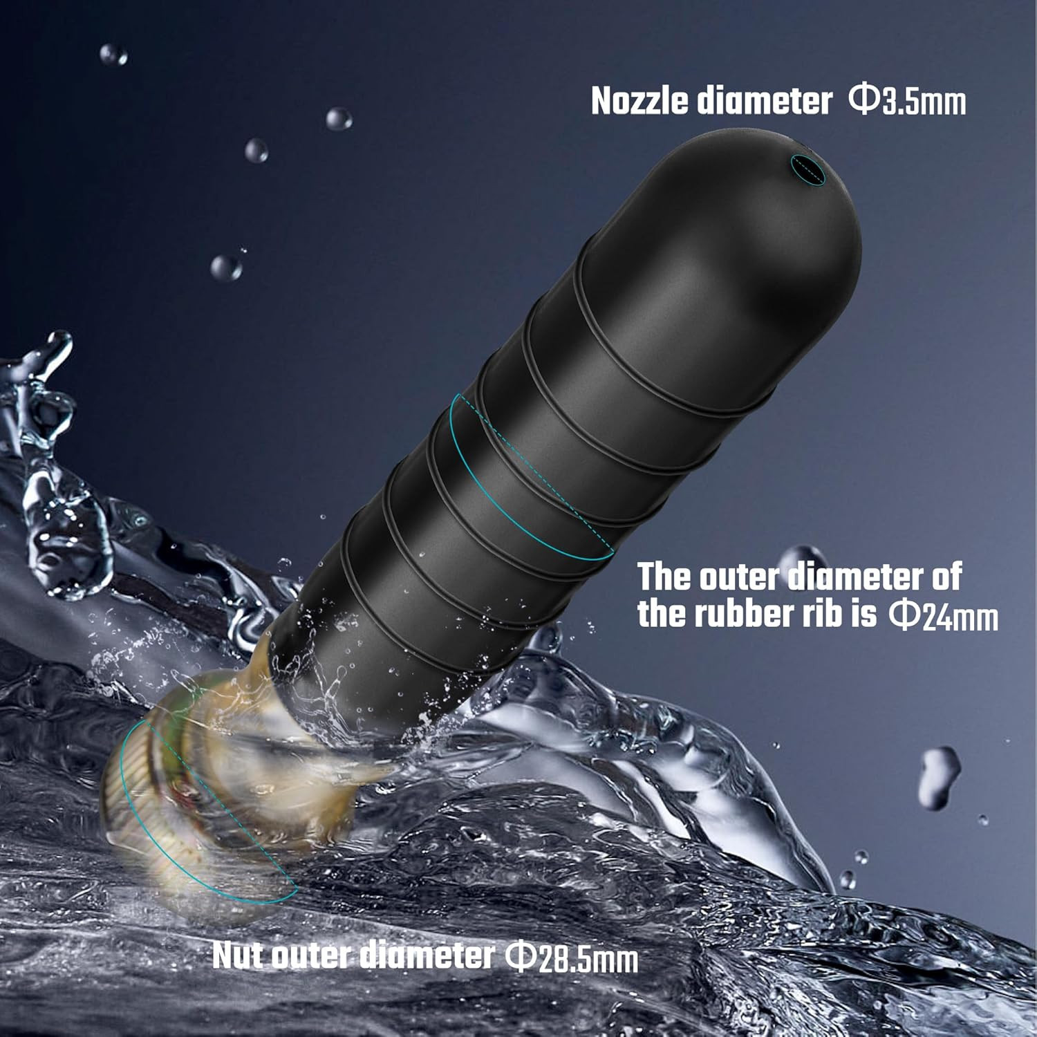 Drain Bladder, Small Drain Cleaning Bladder, Fits 1" to 2" Drain Pipes, Unclogs