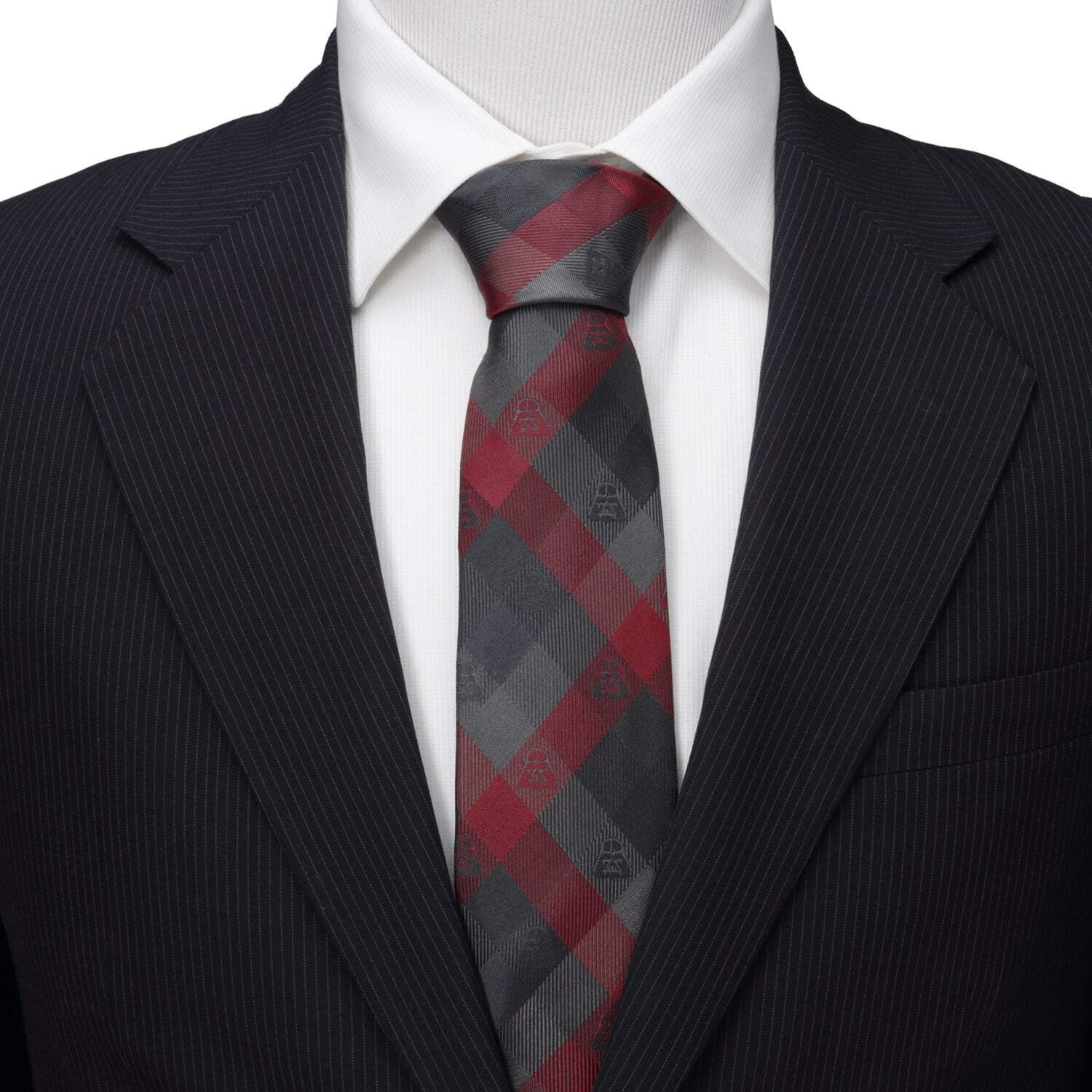 Star Wars Darth Vader Black and Red Plaid Tie