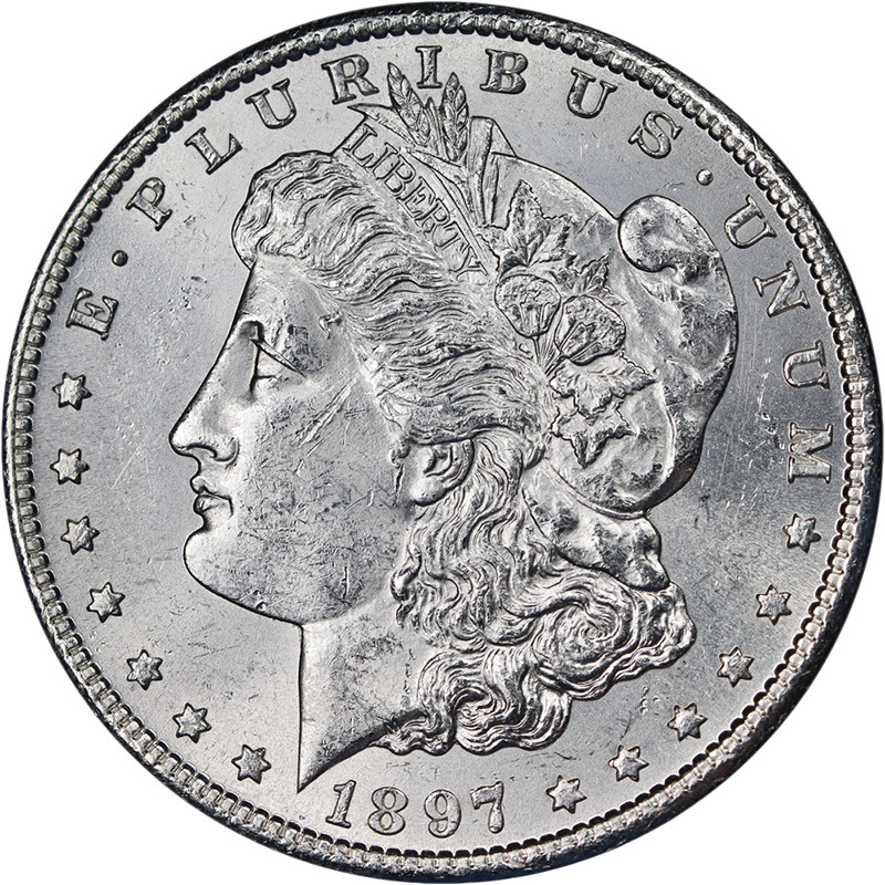 1897-S Morgan Silver Dollar Nice BU+ Blast White Great Eye Appeal