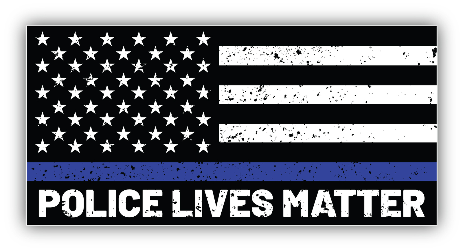 Police Lives Matter Thin Blue Line Flag USA Vinyl Sticker Decal