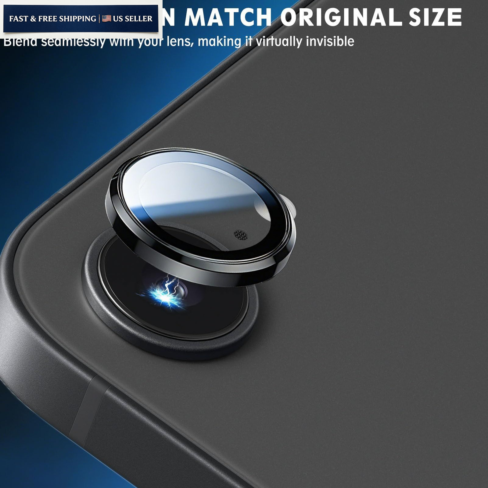 SiHPuoy 3 Pack Camera Lens Protector for iPhone 17e / / 16e, Black