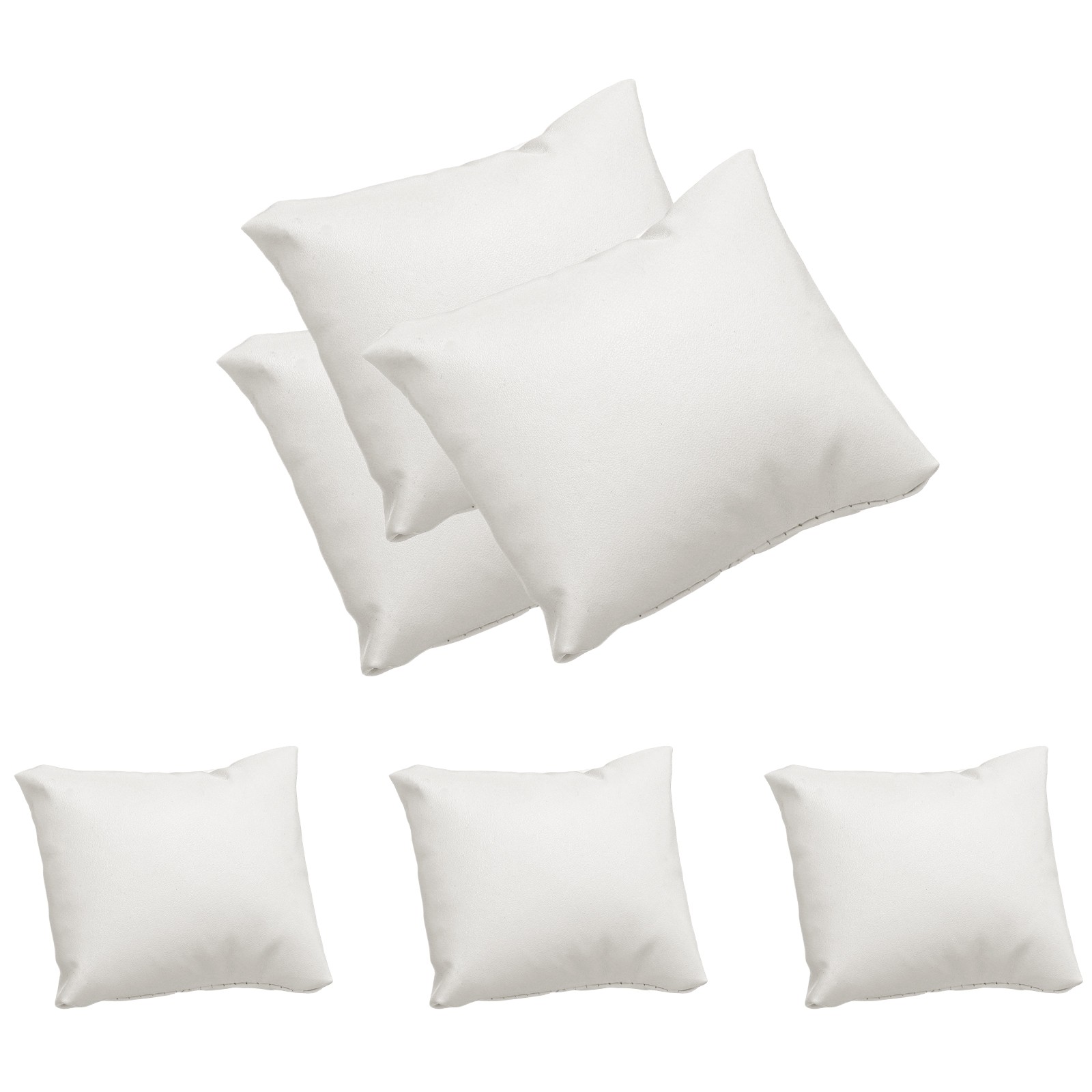 6 Set White Leather Watch Pillows Jewelry Display Pillow For Bracelet