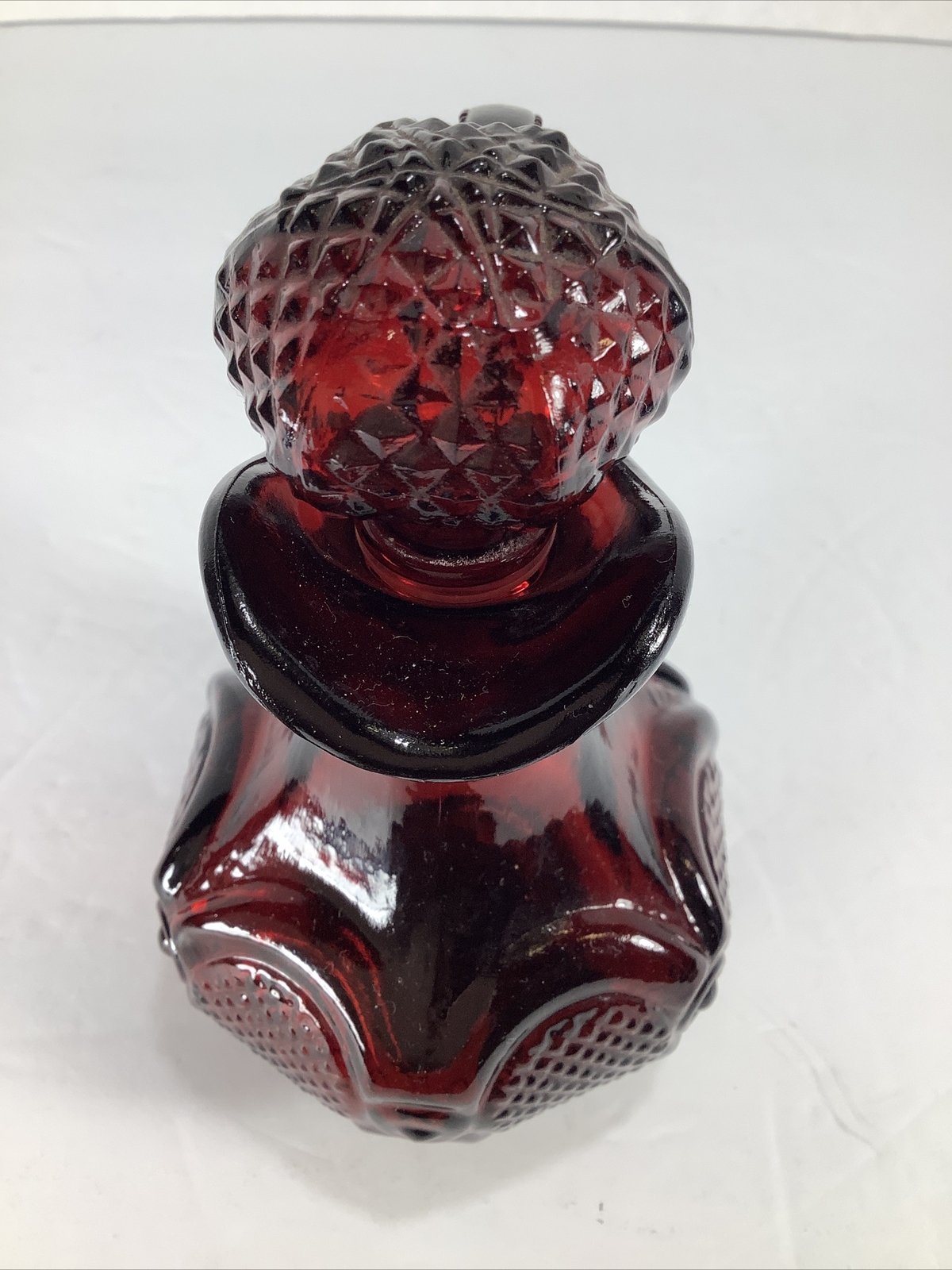 Vintage~ Avon® Ruby Red Decorative Glass Pitcher/Perfume Bottle w/Stopper