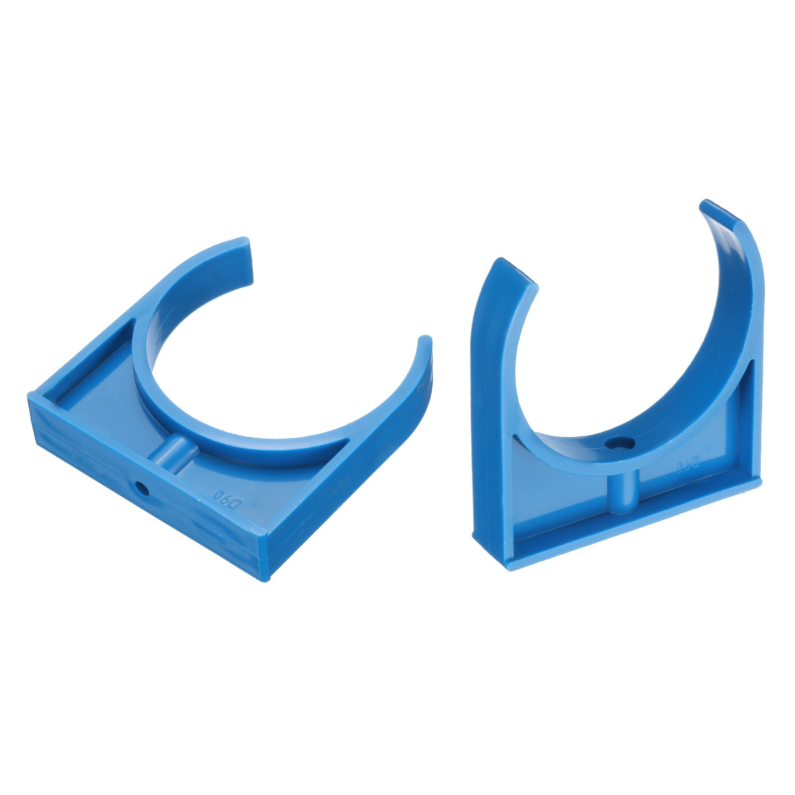 2 Pcs PVC Water Pipe Clamps Clips, U-Shaped Buckles for 3" Size Pipe, Blue