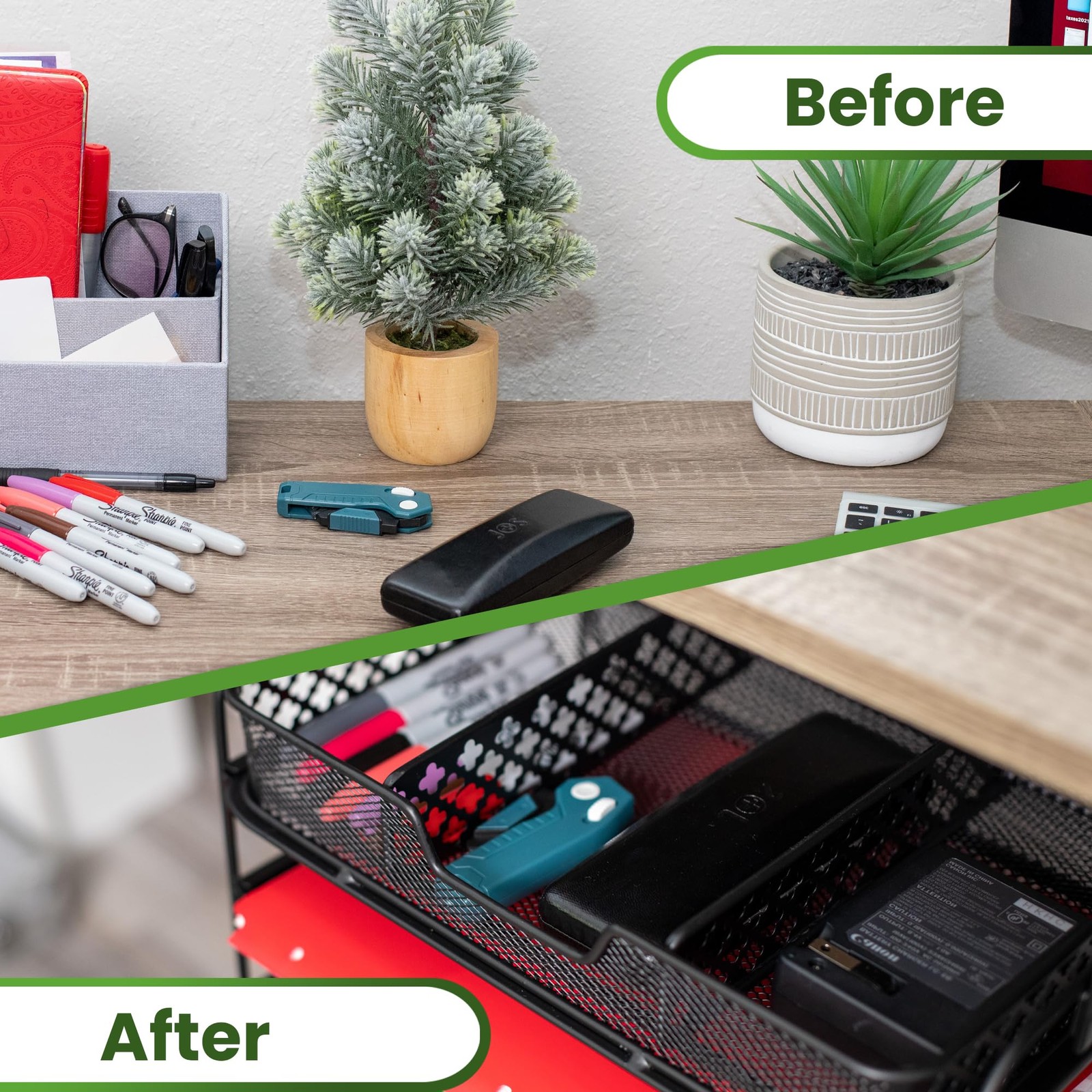 Desktop Organizer That Attaches Underneath a Desk