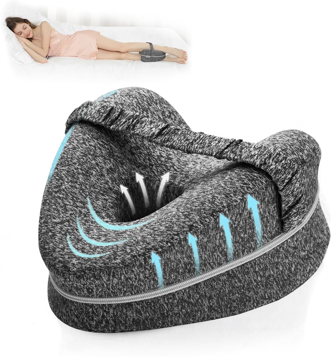 Leg Pillow | Ergonomic Side Sleeping Pillows | Memory Foam Knee Pillow