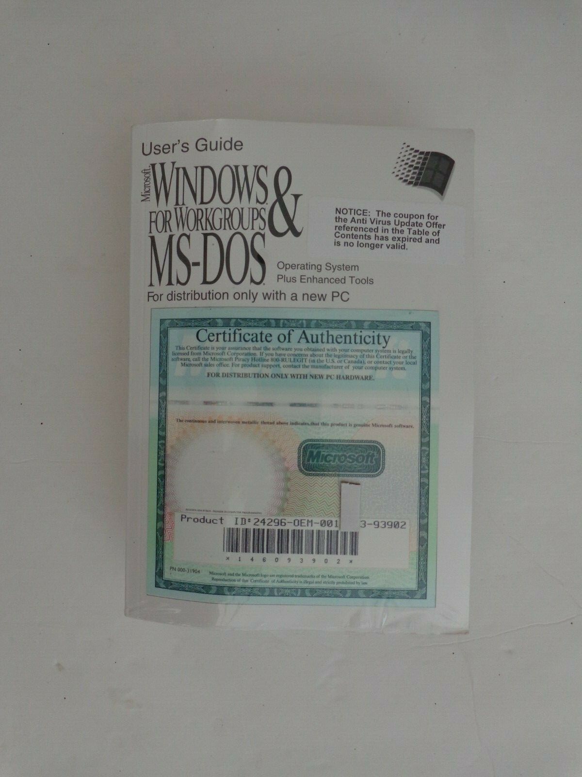Microsoft MS-DOS 6.22 & Windows for Workgroups (V.3.11) Full Version