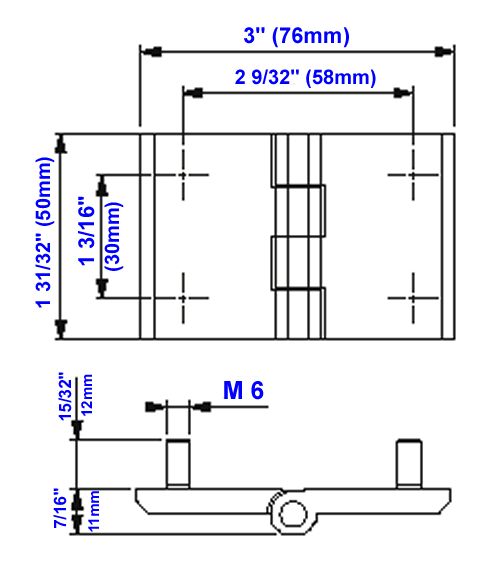 INDUSTRIAL DOOR LEAF / FLAT HINGE # 099.1.1.9