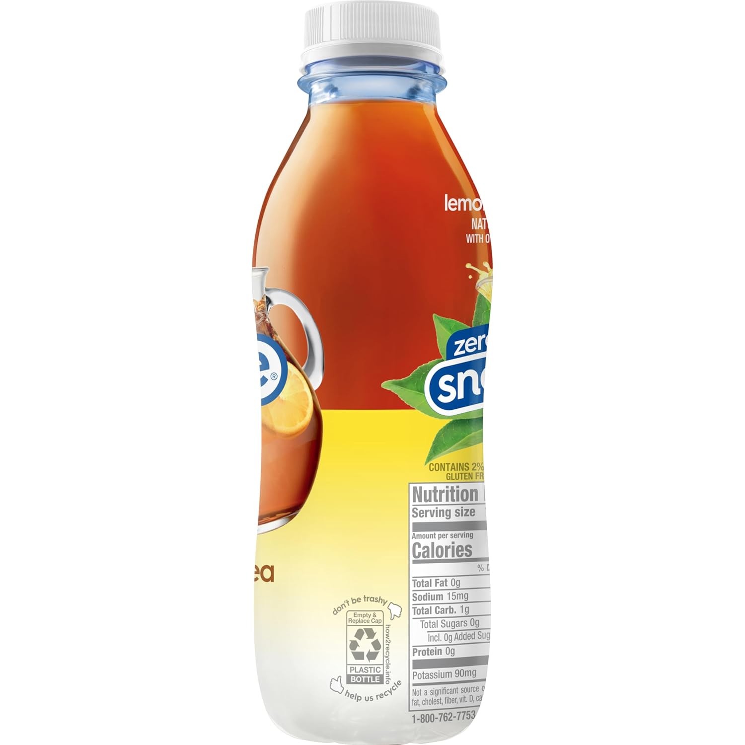 Snapple Zero Sugar Half 'n Tea, 16 fl oz recycled 16 Fl Oz (Pack of 12)