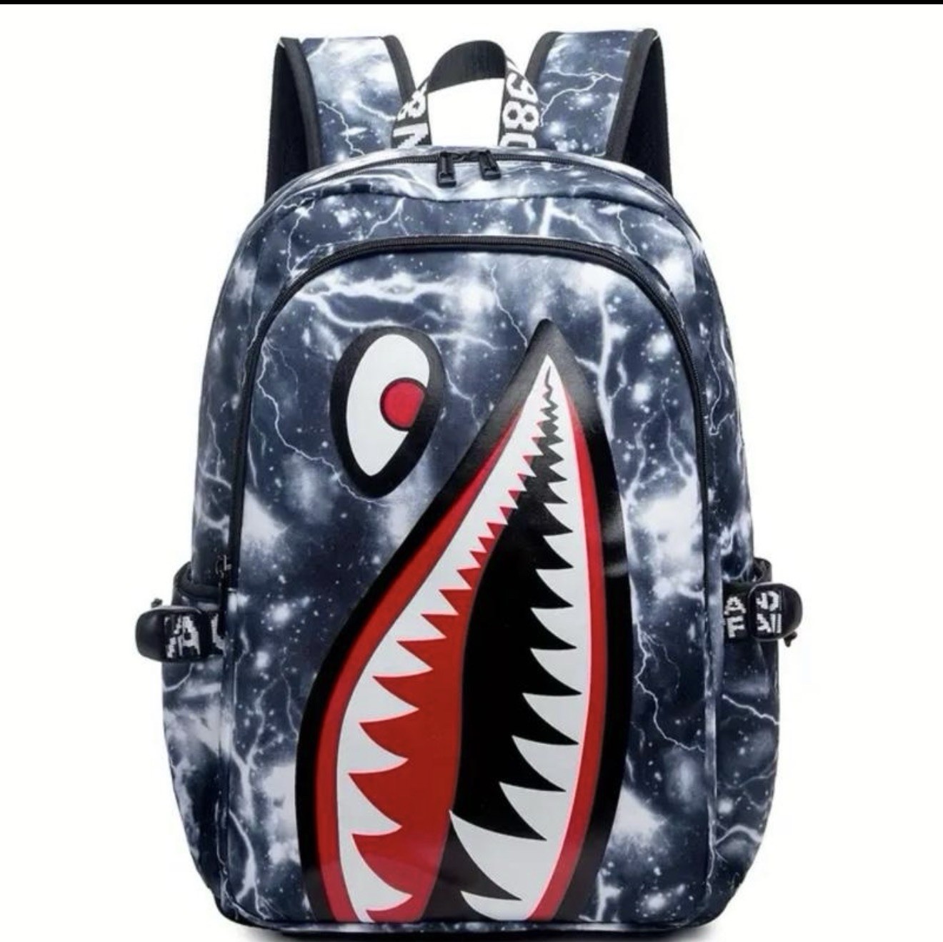 Shark Mouth Backpack, Galaxy Print School Bag With Teeth Design Multiple Designs