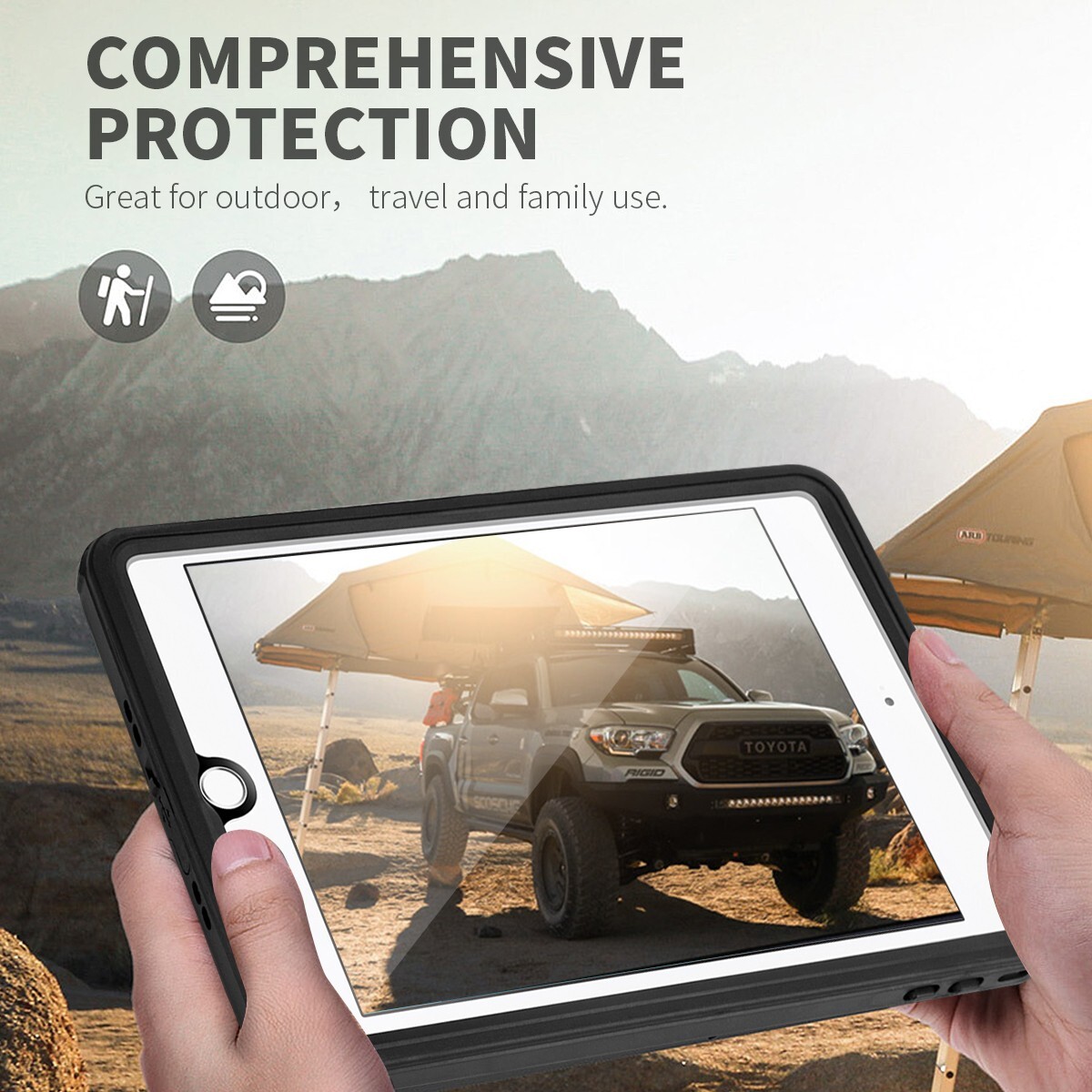 For iPad mini 5th 4 Waterproof Case Shockproof Underwater Cover Screen Protector