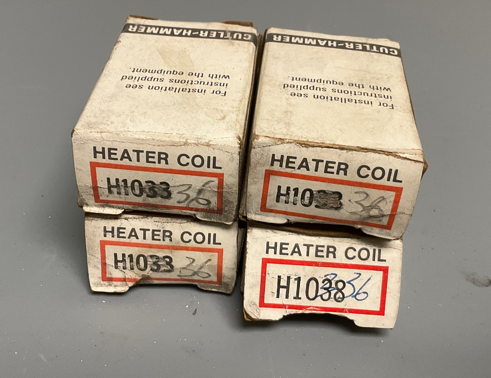 Lot of 8 Cutler Hammer H1036 Thermal Overload Heater Elements