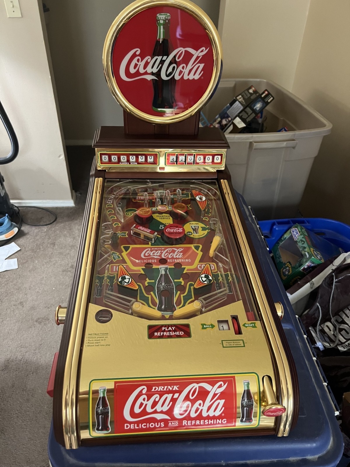 1996 Franklin Absolute Mint Condition Coca Cola Deluxe Edition Ball Machine