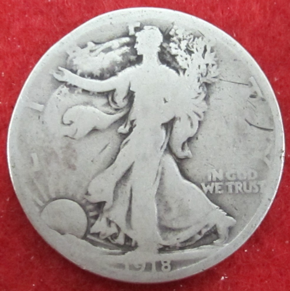 1918 (P) Walking Liberty Silver Half Dollar - Circulated - Actual Coin V3