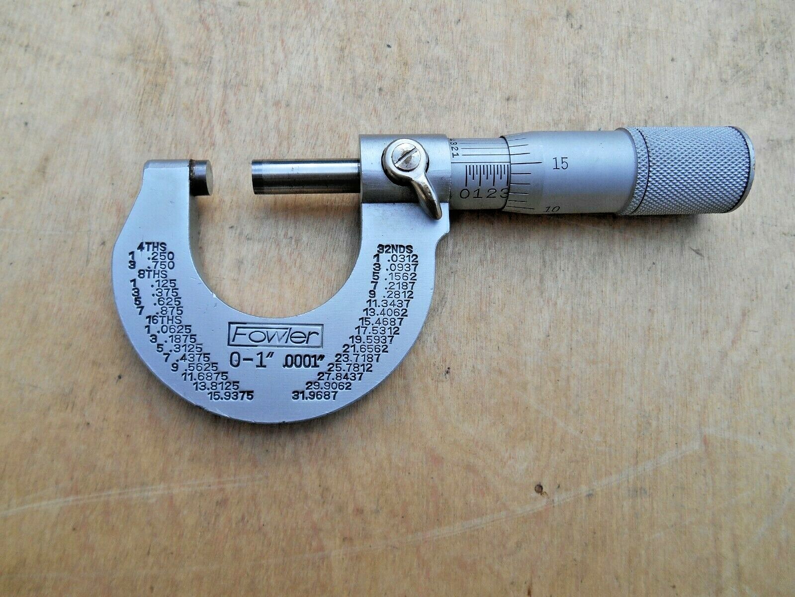 FOWLER MICROMETER , 0-1" , .0001"
