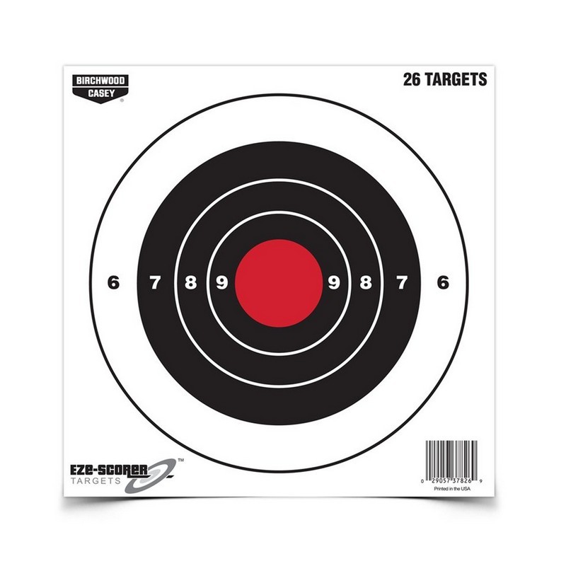 Birchwood Casey BC-37826 Eze-Scorer 8" Bull's-Eye Target, 26 Targets