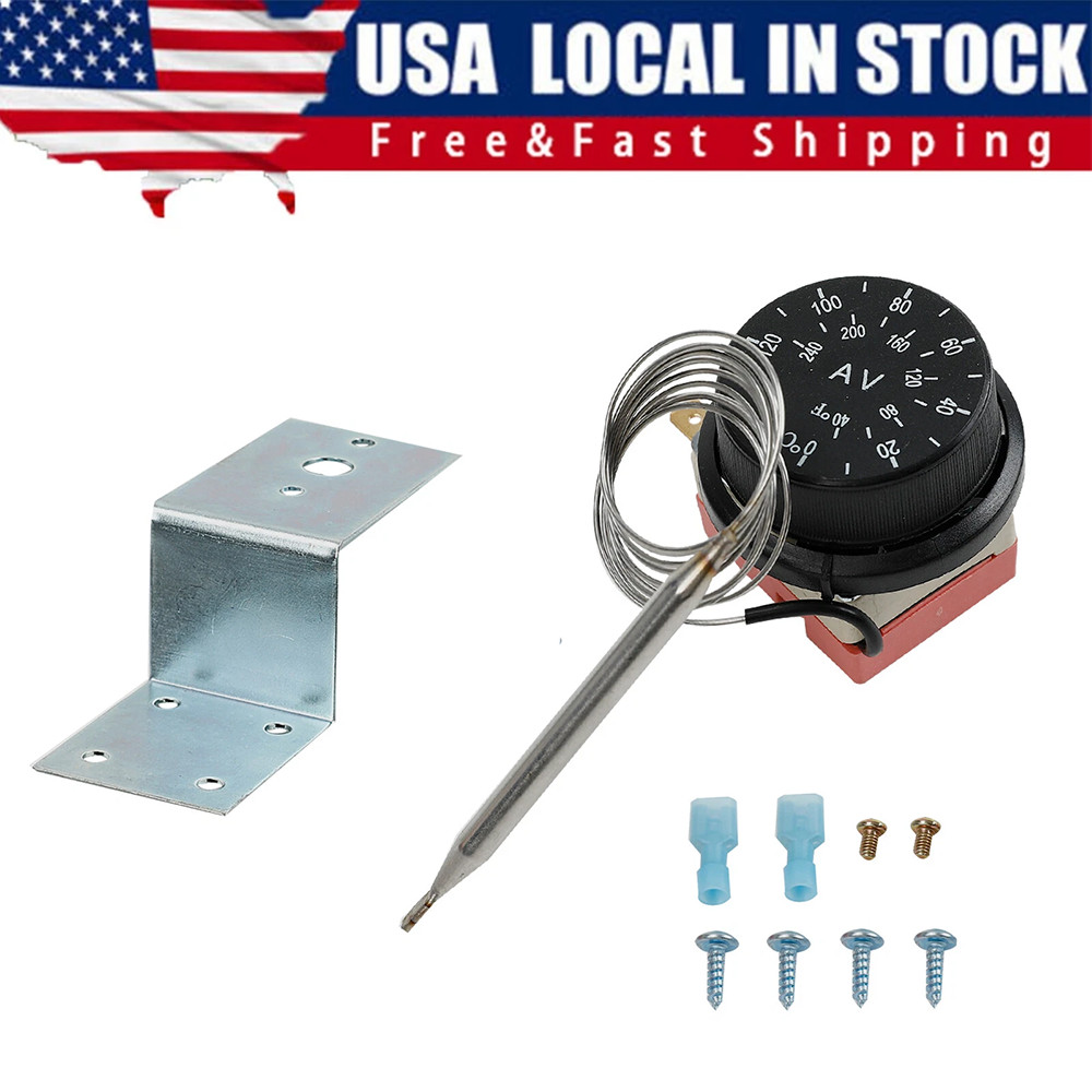 Adjustable Electric Fan Thermostat Switch Radiator Temperature Control Probe Kit