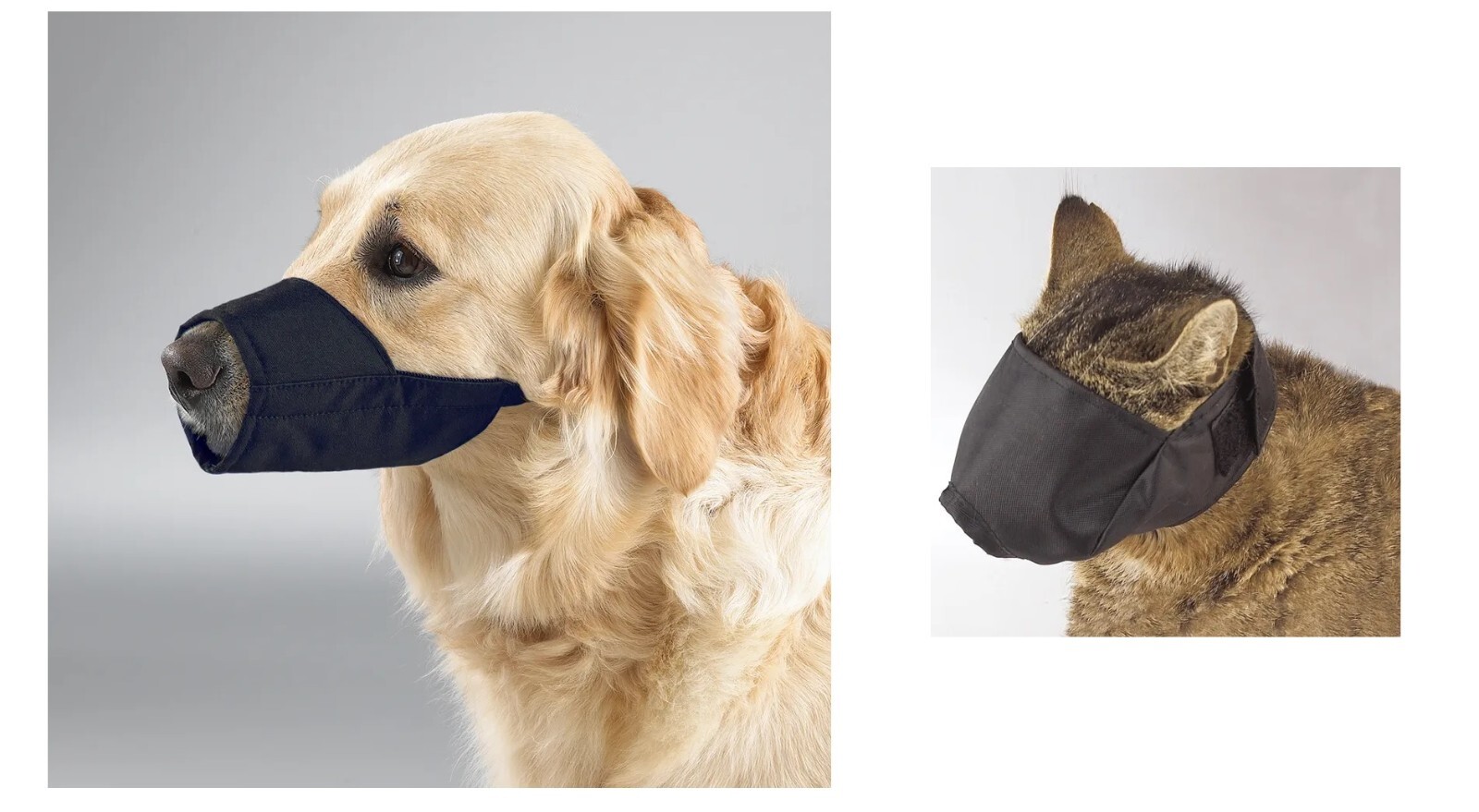Dog or Cat Black Lined Nylon Muzzle Strong Comfortably Padded 12 Sizes Available