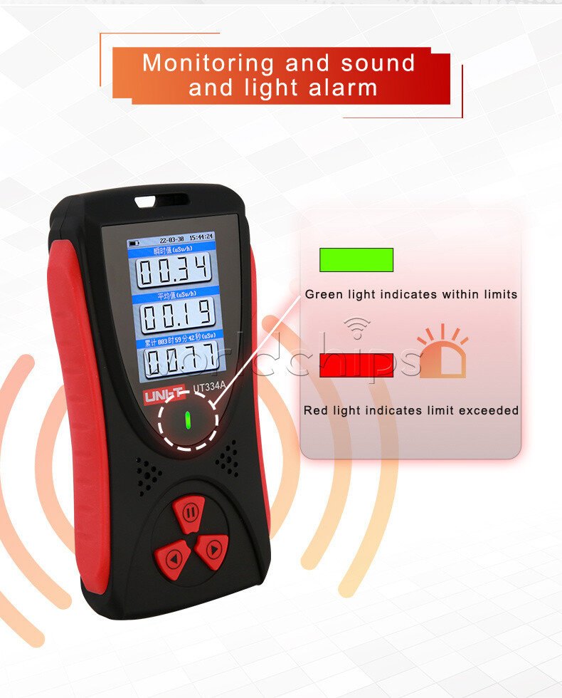 UNI-T UT334A Geiger Counter Electromagnetic Radiation Detector Xβγ-ray Detection