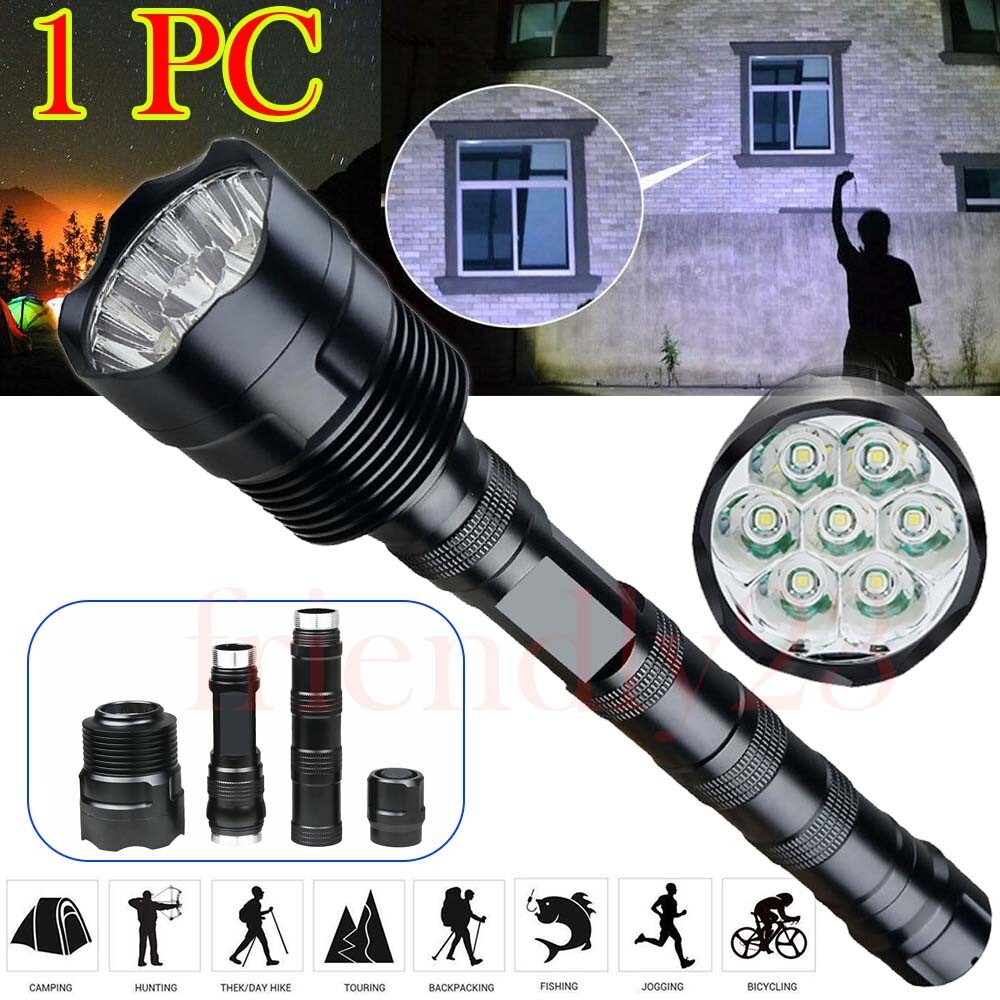Brand New 990000Lumens 7 x LED Tactical Flashlight Torch Super Bright Lamp