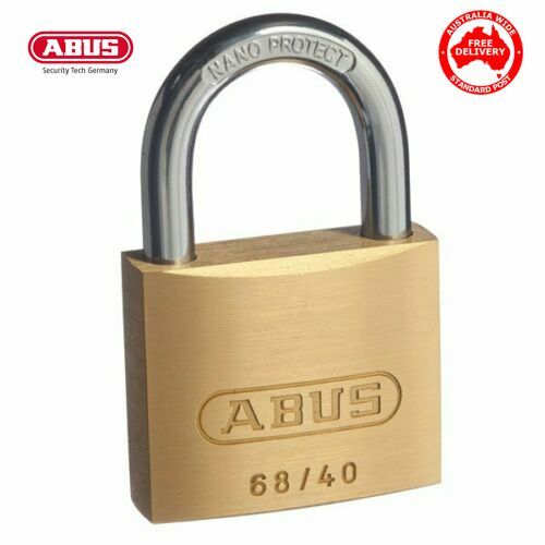 ABUS Lock Padlock 68/40 40mm -Brass Bodied Padlocks-FREE POST