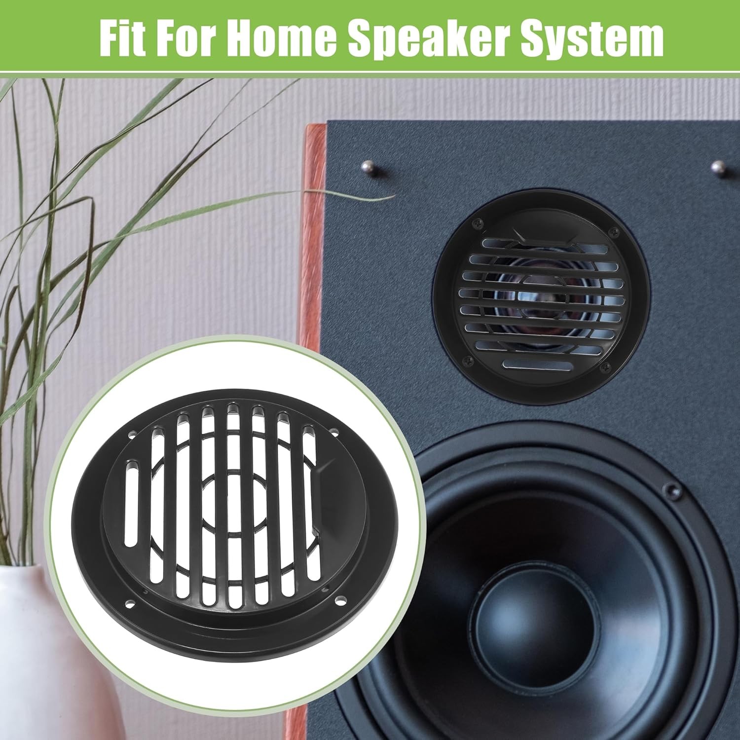 ACROPIX Universal 3" Car Speaker Grills Cover Round 3 Inch 3 inch, Black