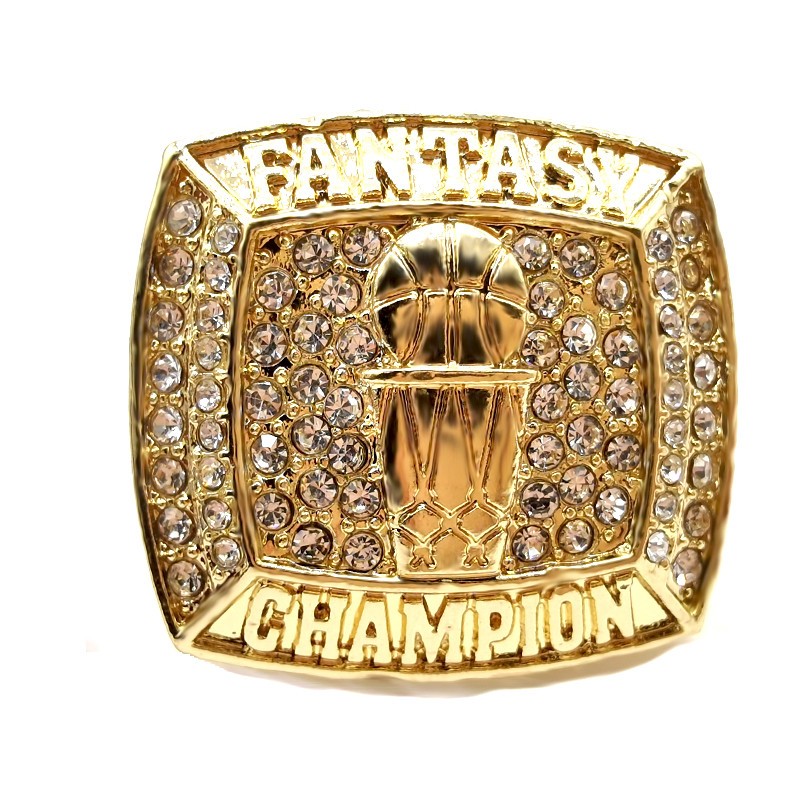 Customizable 2026 Fantasy Basket Champion Gold Color Description Trophy Style