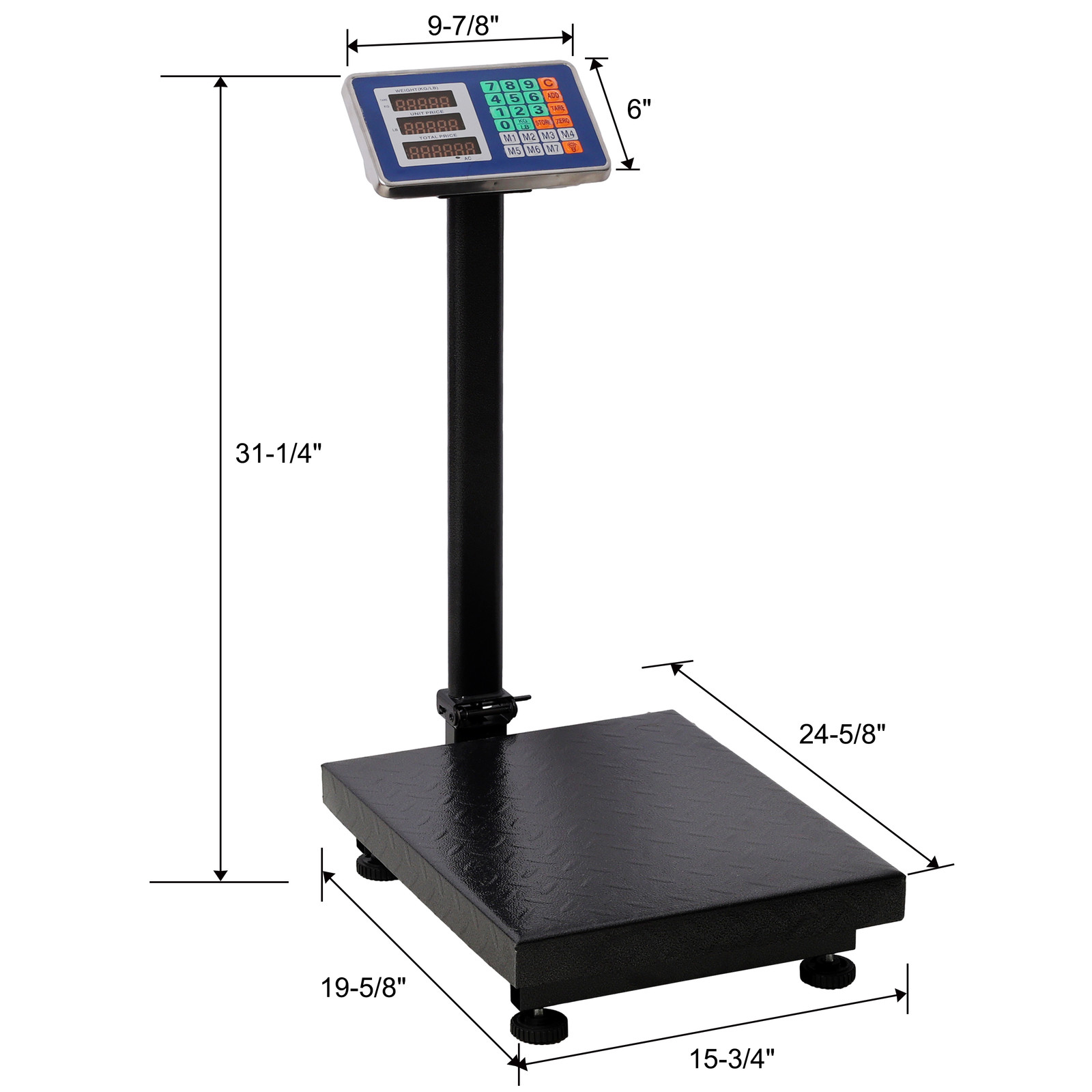 660lbs Weight Computing Digital Floor Platform Scale Postal Shipping Mailing
