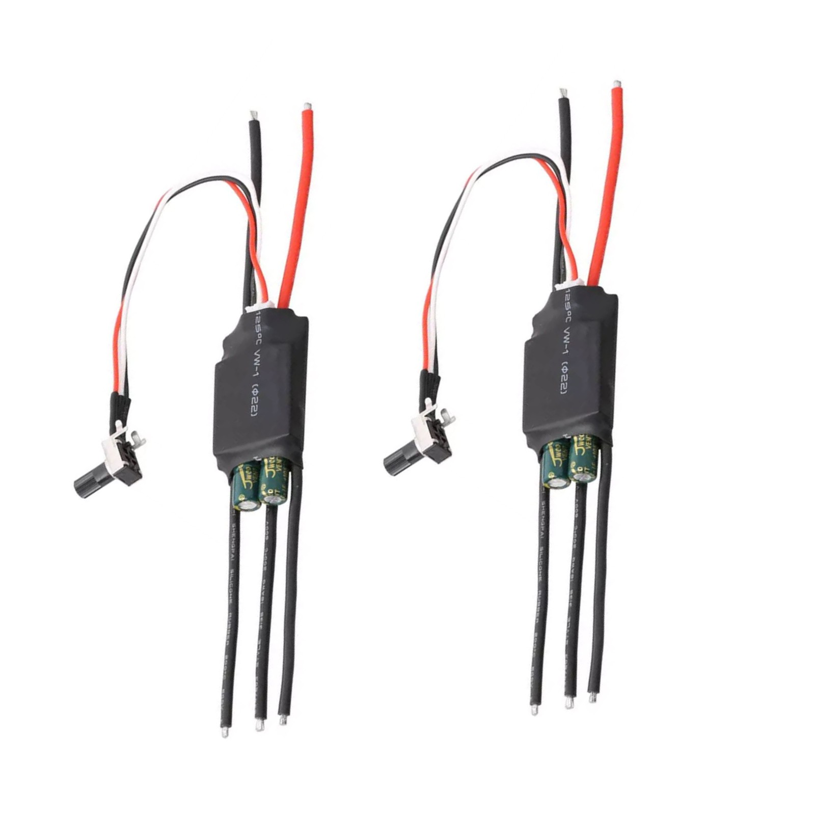 Brandnew 2pcs 3-phase Brushless Motor Driver BLDC ESC Speed Controller 7-24V