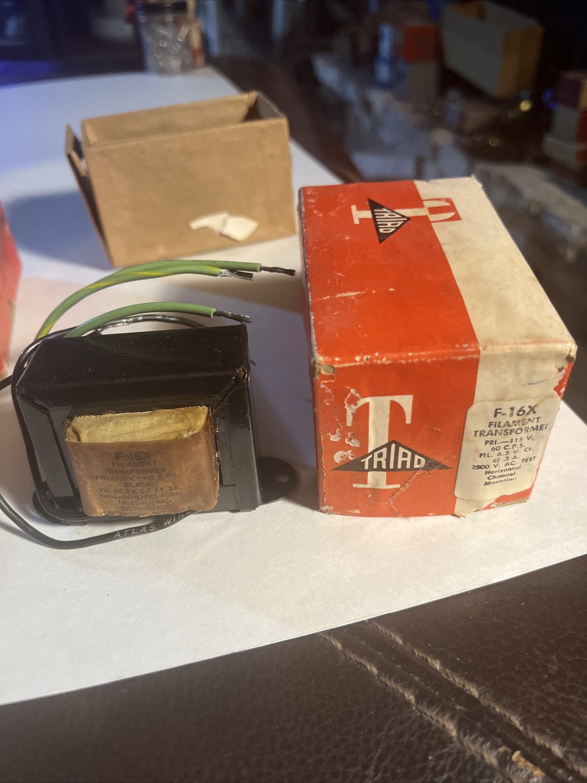 Triad F-16X Filament Power Transformers 6.3Vct@3.0A 115V NEW in Box Old Stock