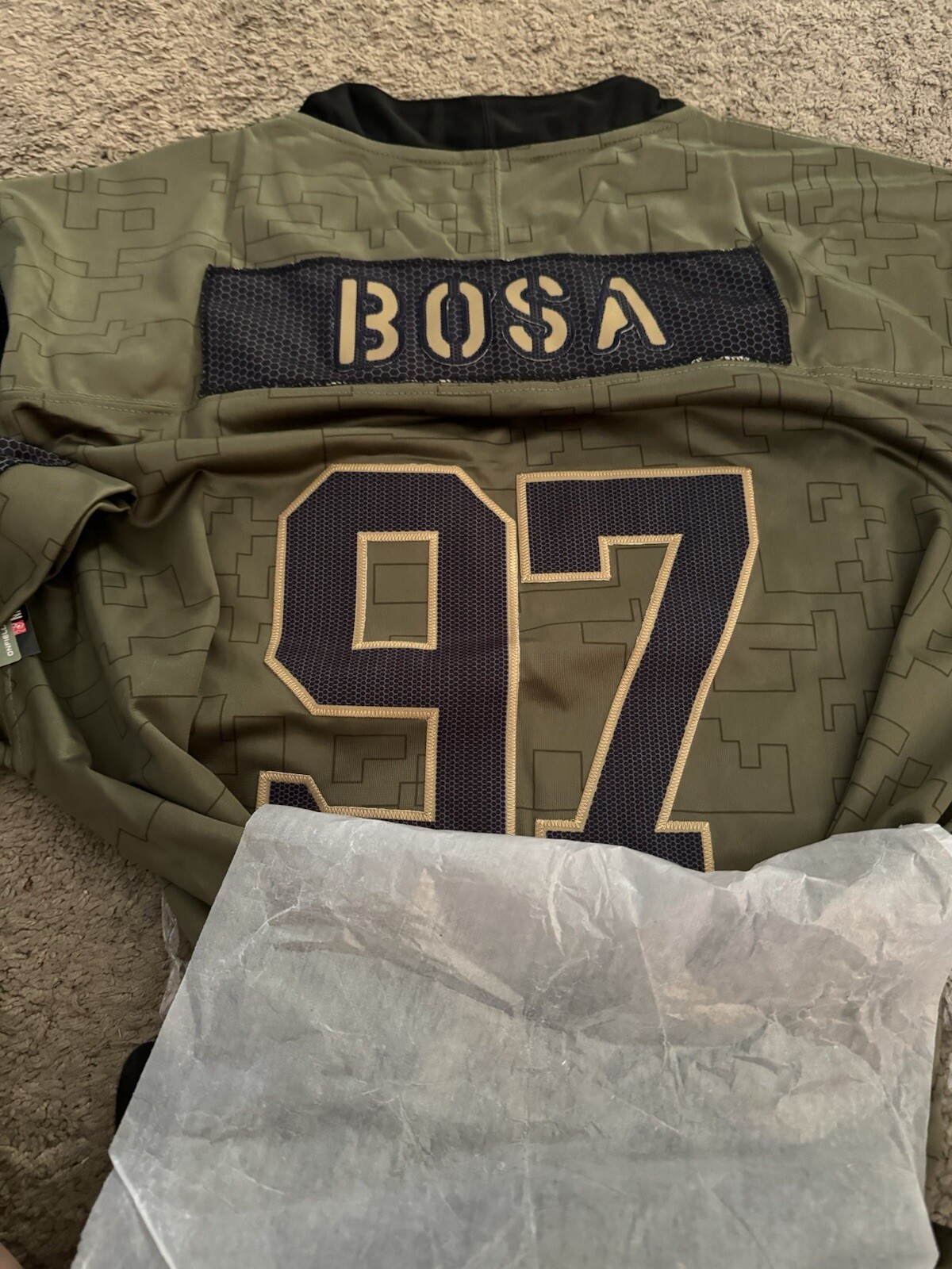 Brand New Chargers-Bosa Jersey- Salute to Service. Size Women’s Large