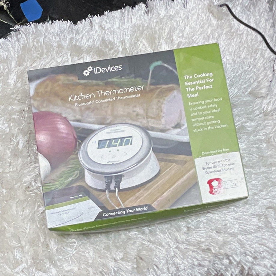 iDevices Digital Bluetooth Kitchen Thermometer for Meat, Green/White