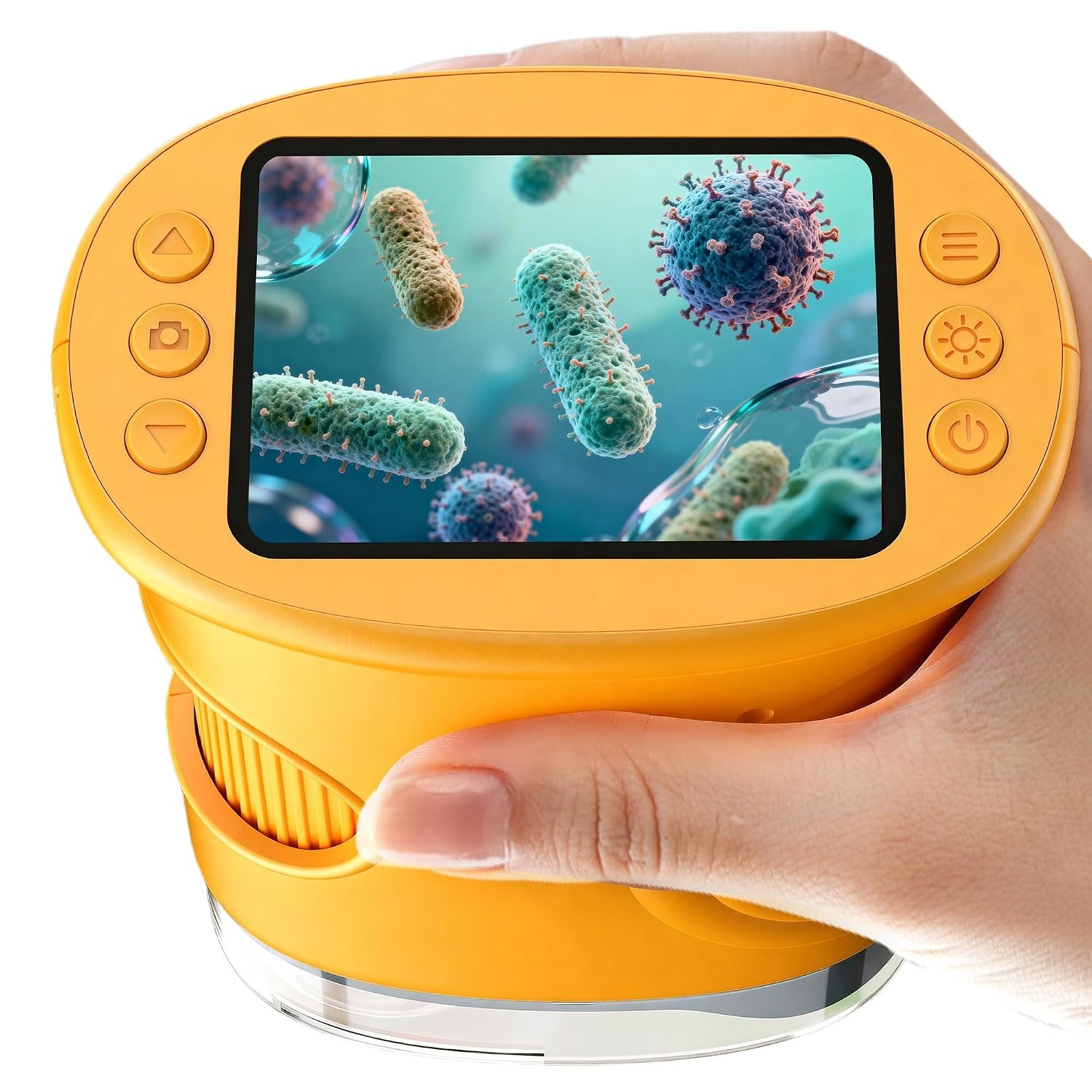 Handheld Digital Microscope for Kids Yellow 2.0" IPS Screen Pocket Microscope