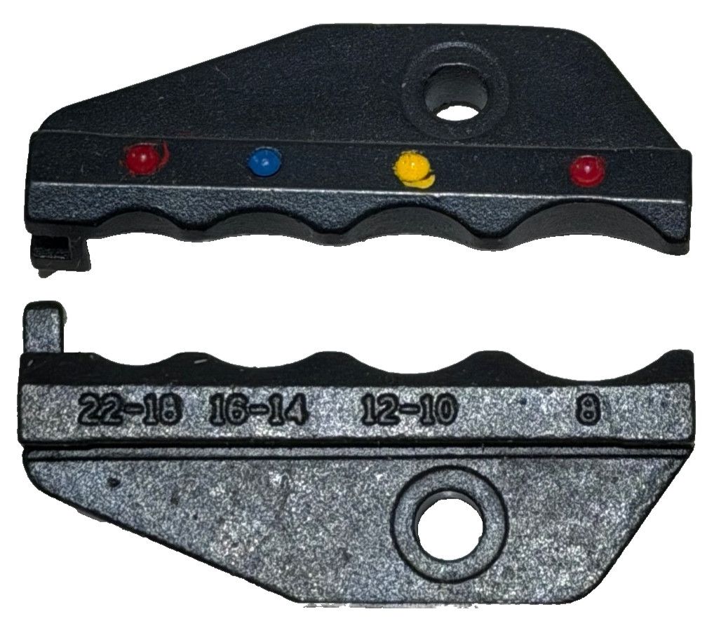 TERMINAL CRIMPING PLIERS REPLACEMENT JAWS, 8-22 AWG DIES