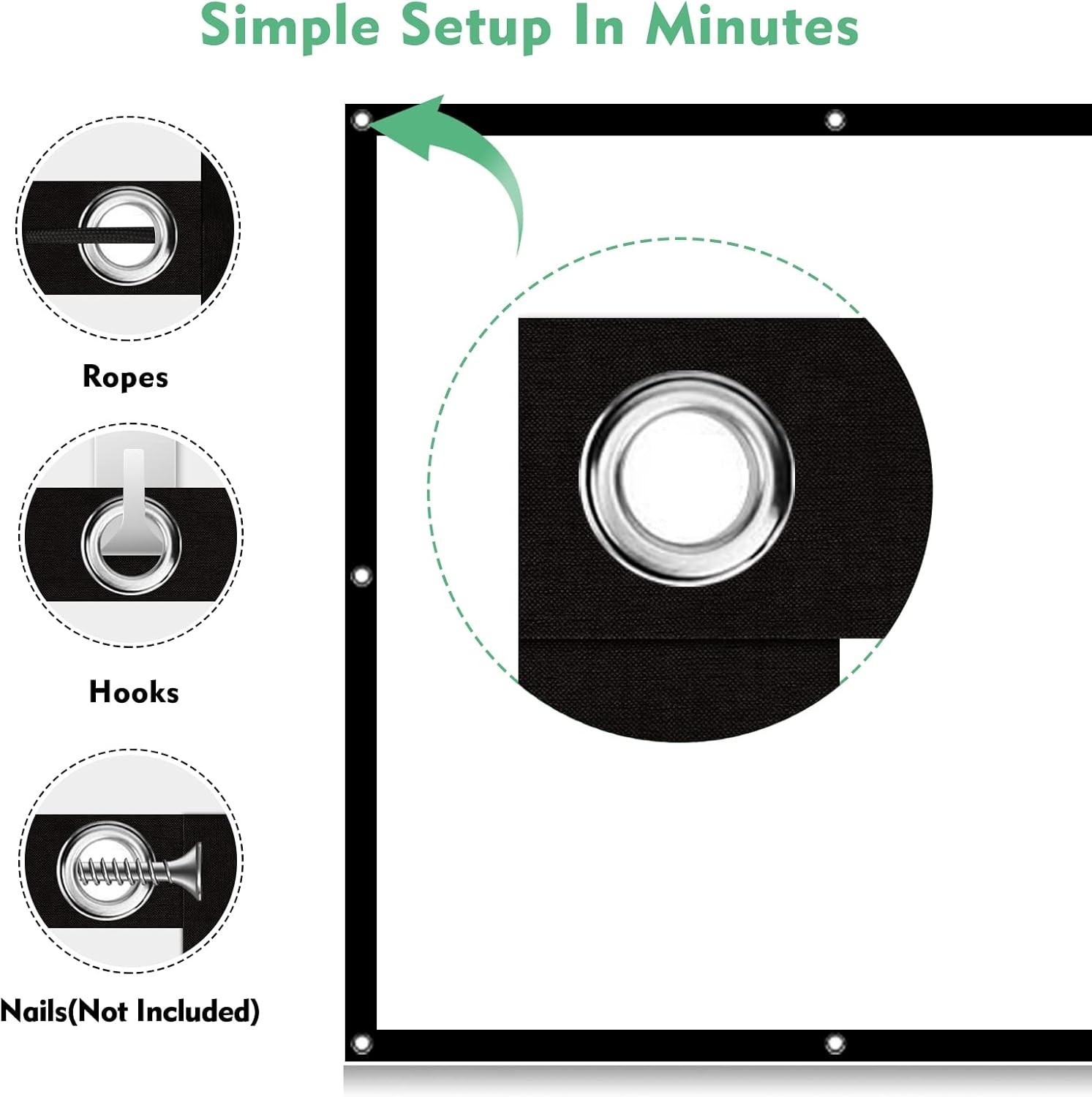 Versatile 100 Inch Double-Sided Projector Screen - Perfect for Party & Classroom