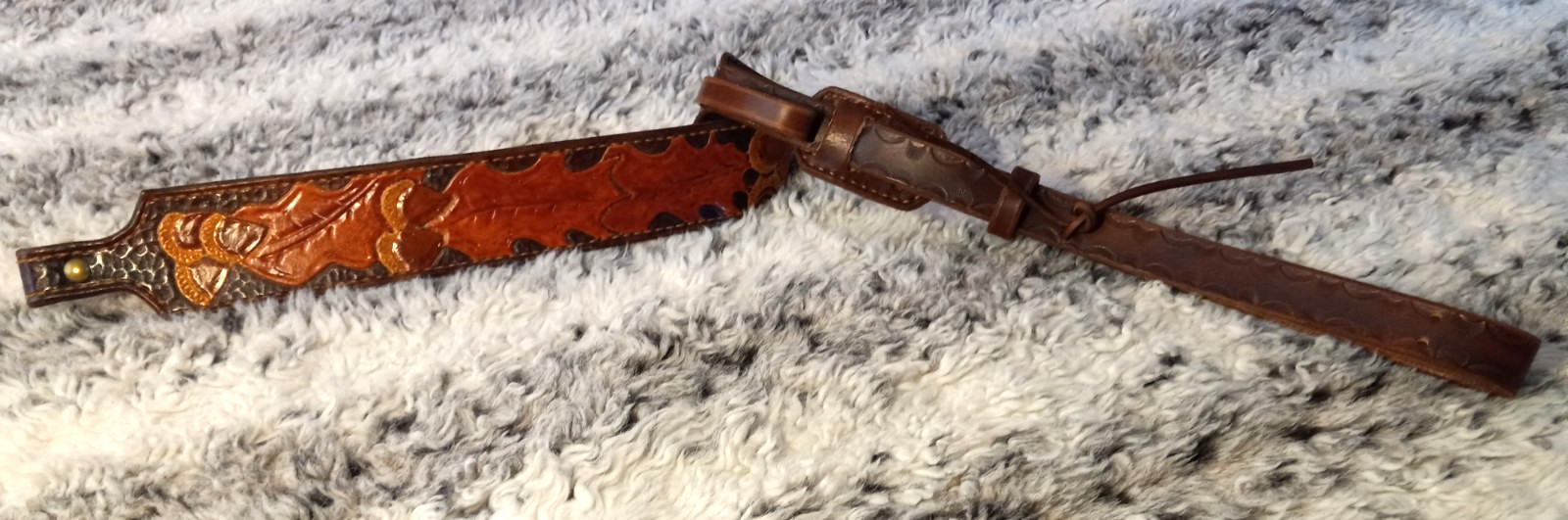 100% Full grain leather handcrafted gun sling