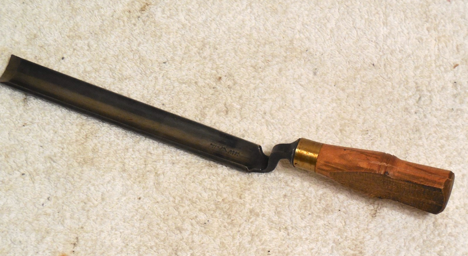 Vintage Buck Bros Brothers Cast Steel 13/16" Crank Neck Woodworkers Gouge Chisel