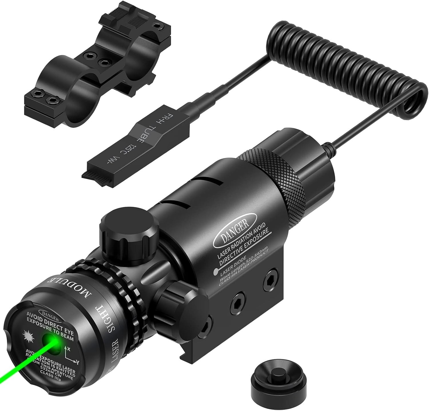 L6 Green Laser with Pic rail Mount, scope mount and Pressure switch